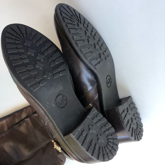 SOLD x Michael Kors Brown Leather Zip Riding Boots - Picture 9 of 13